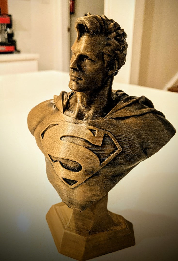 Steel Man Superman Büste Folienbemalte Figur 10 cm
