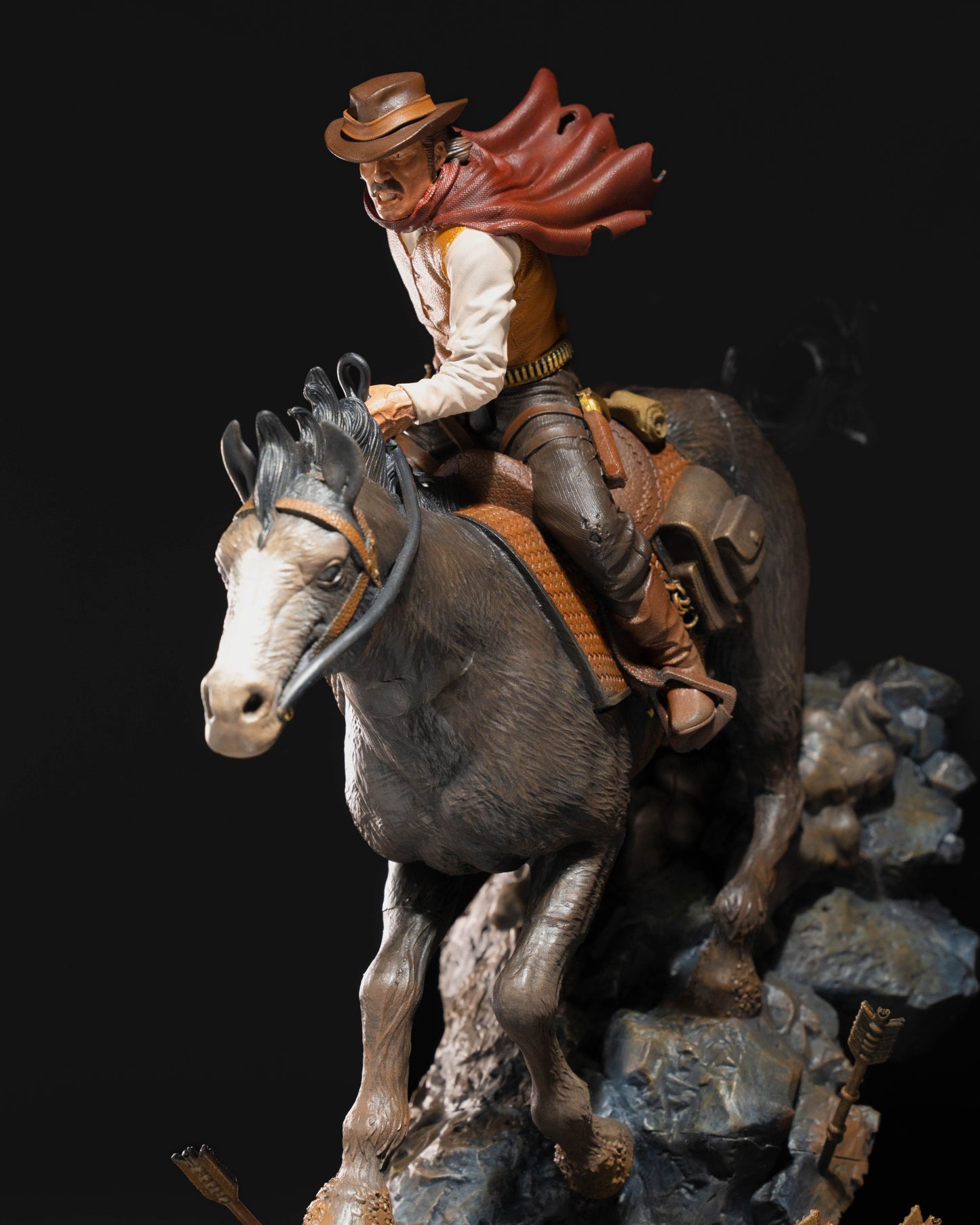 Bewaffnete Cowboy Figur 25 cm Groß