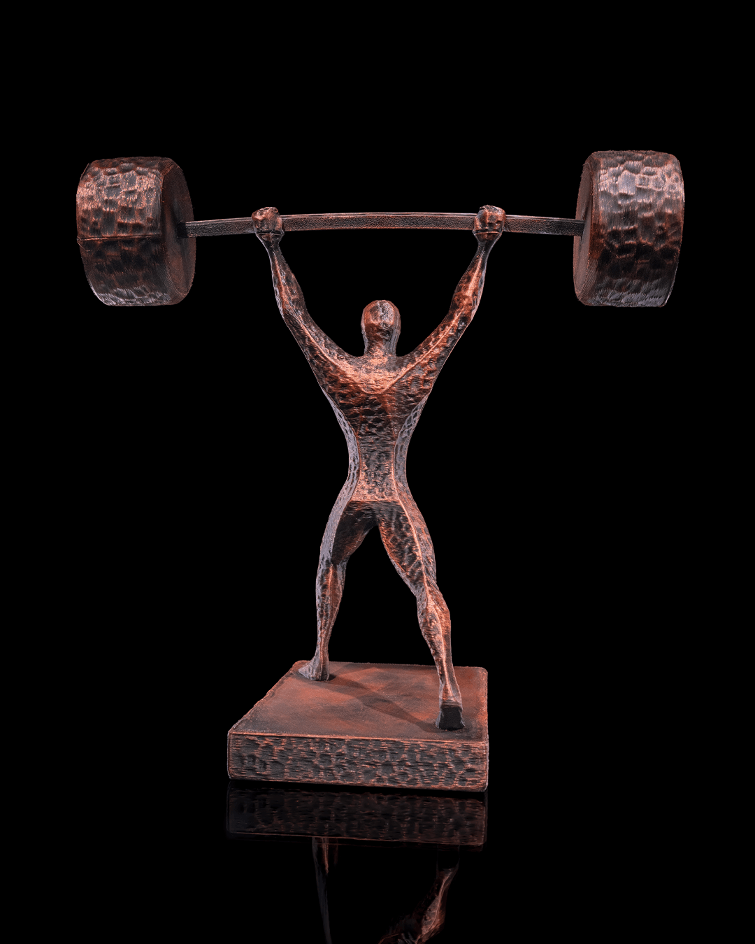 Athletischer Olympia-Gewichtheber, Dekofigur, 20 cm, GROSSES MODELL