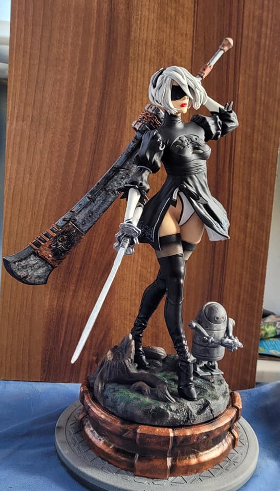 Nier Automata After War Bemalte Figur 25 CM Groß