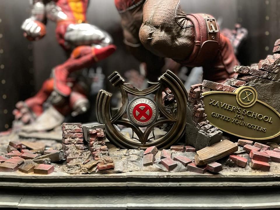 Juggernaut vs Colossus Custom Statue Diorama Bemalte Figur 30cm MEGA GROSS