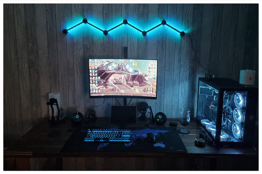Gamer Room Decorative Hexa Wall Light Bar