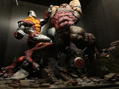 Juggernaut vs Colossus Custom Statue Diorama Bemalte Figur 30cm MEGA GROSS