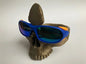 Totenkopf Brille und Münzhalter