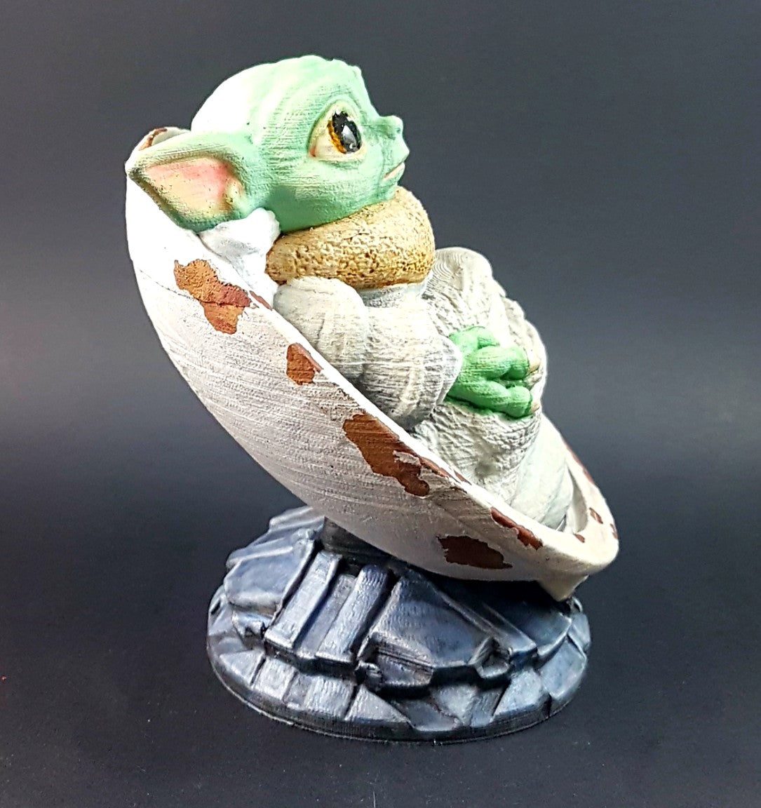 Baby Yoda in Windel Bemalte Büste 12 cm