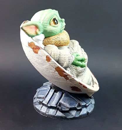 Baby Yoda in Windel Bemalte Büste 12 cm