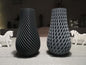 Lloret De Mar Lux Vase Baklava-Muster Grau 17cm (1 STÜCK)
