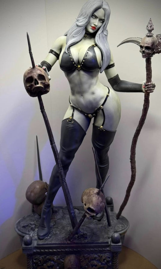 Femme Fatales Lady Death Todesengel Bemalte Figur 25 cm Groß