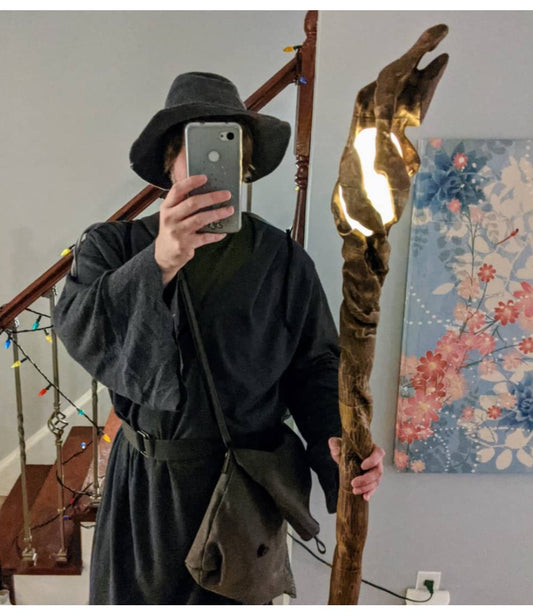 Gray Gandalf's Gray Staff with Light 180 cm Lord of the Rings (Giant Size)
