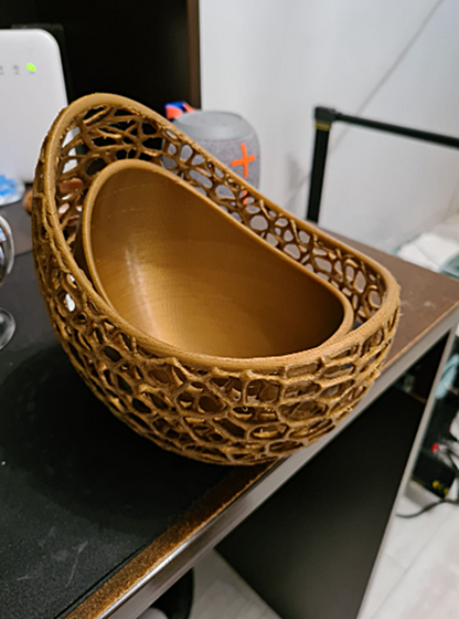 Voronoi Antik Gold Blumentopf 13 cm Durchmesser