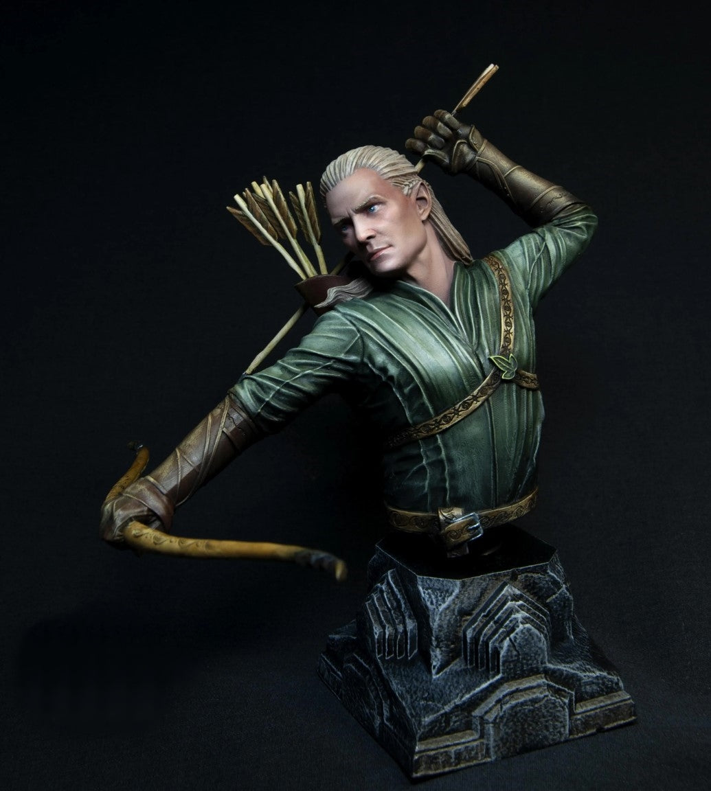 Legolas kämpfende bemalte Büste