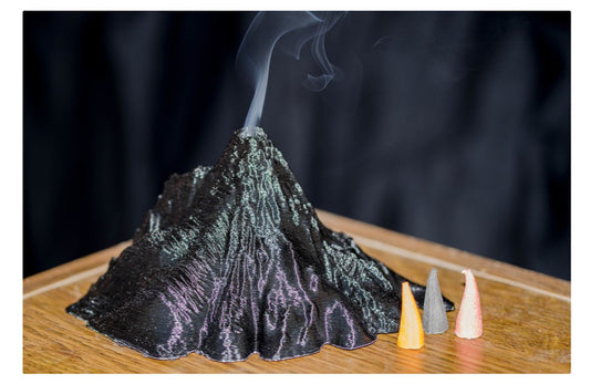 Volcanic Incense Holder Black