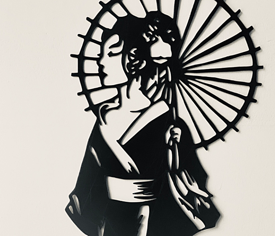 Geisha Wanddeko 30 cm