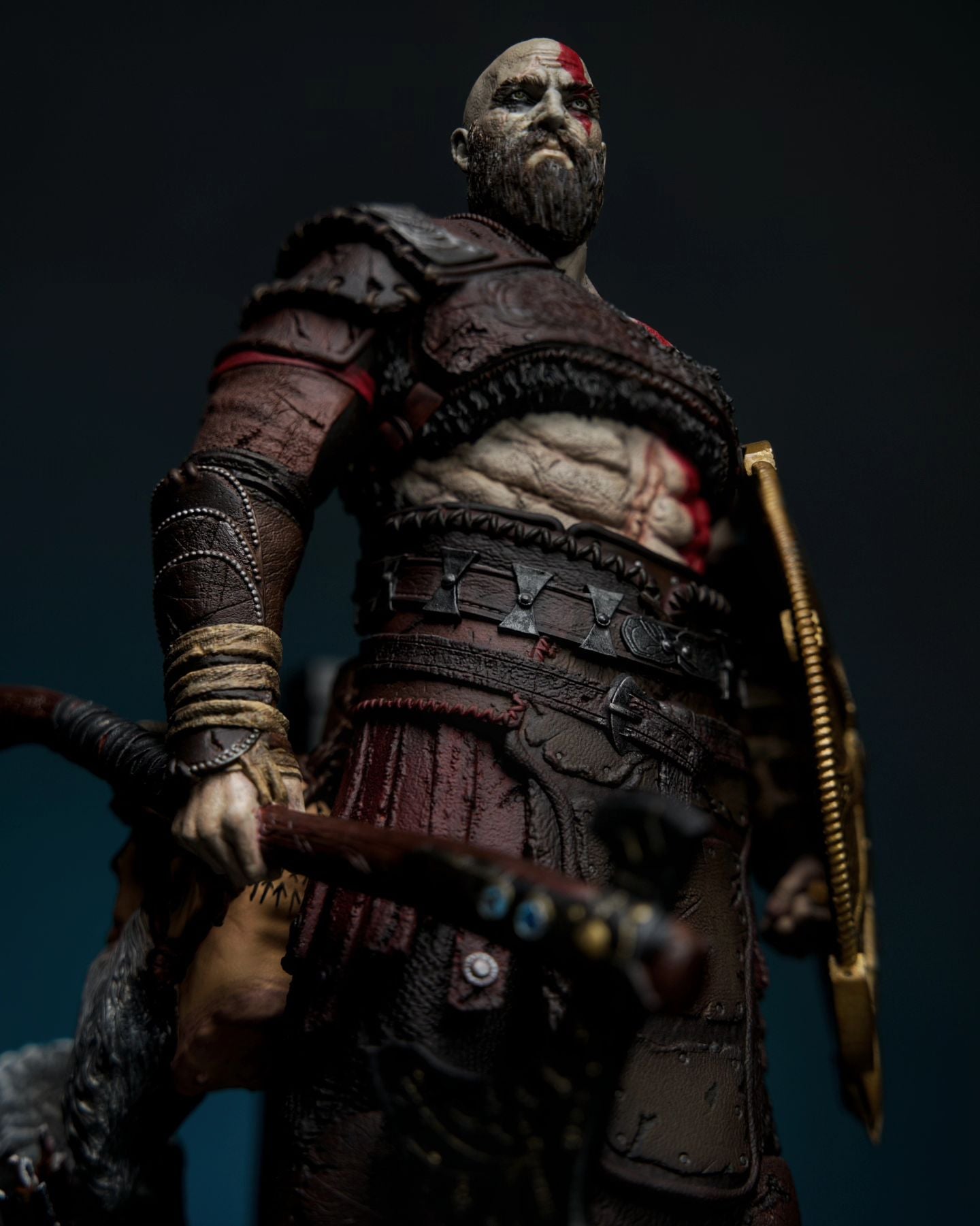 God of War Kratos und Mimir Nordische Ära Bemalte Figur 35 CM (MEGA GRÖSSE)