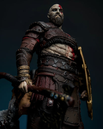 God of War Kratos und Mimir Nordische Ära Bemalte Figur 35 CM (MEGA GRÖSSE)