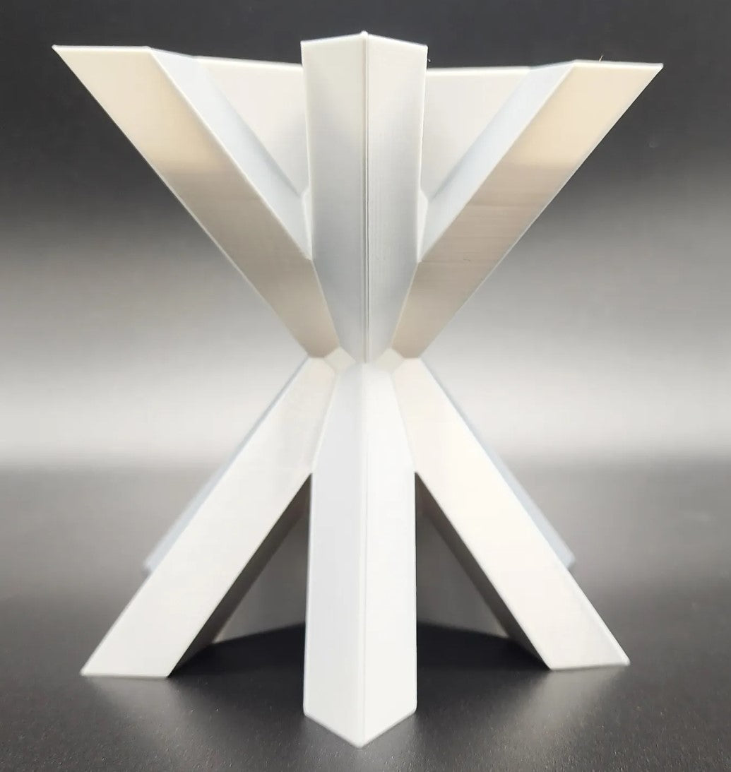Schneeflocke Einzigartige dekorative moderne Vase (Kunststoff, 18 cm Höhe)