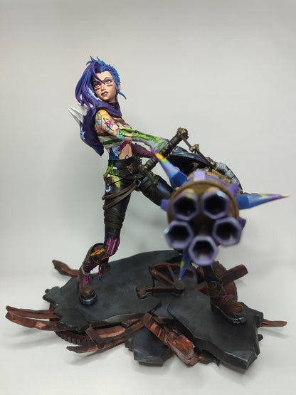 Arcane Jinx League of Legends Team Fight Bemalte LOL Figur 25 cm