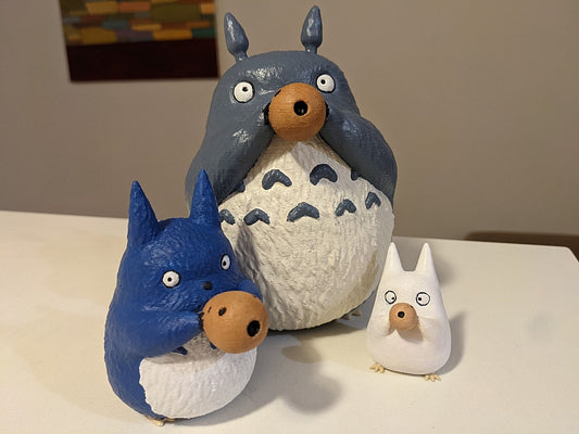 Totoro Ailesi Boyalı Figürü 3'lü Set