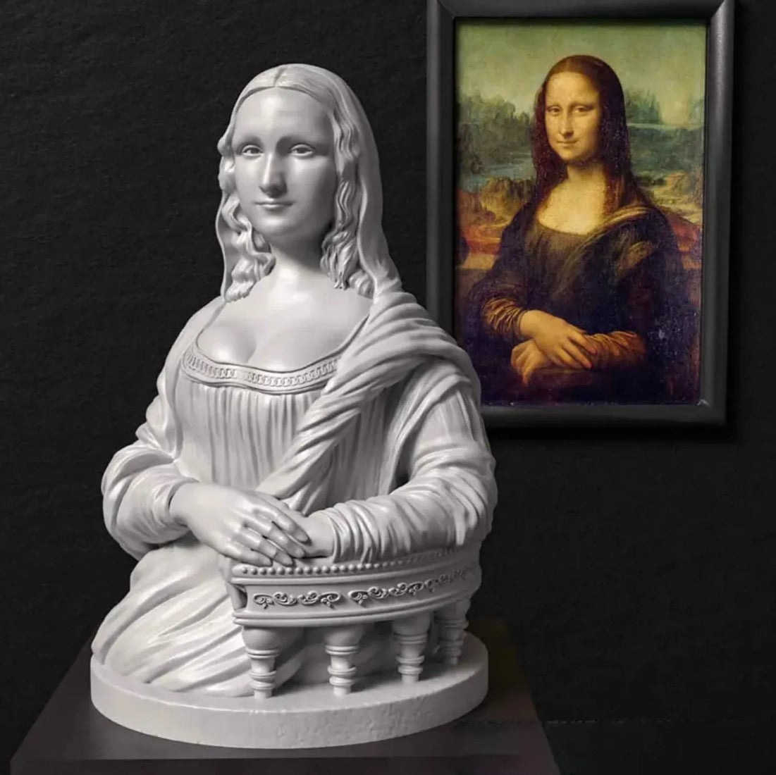 Mona Lisa La Gioconda Hochdetaillierte Skulptur