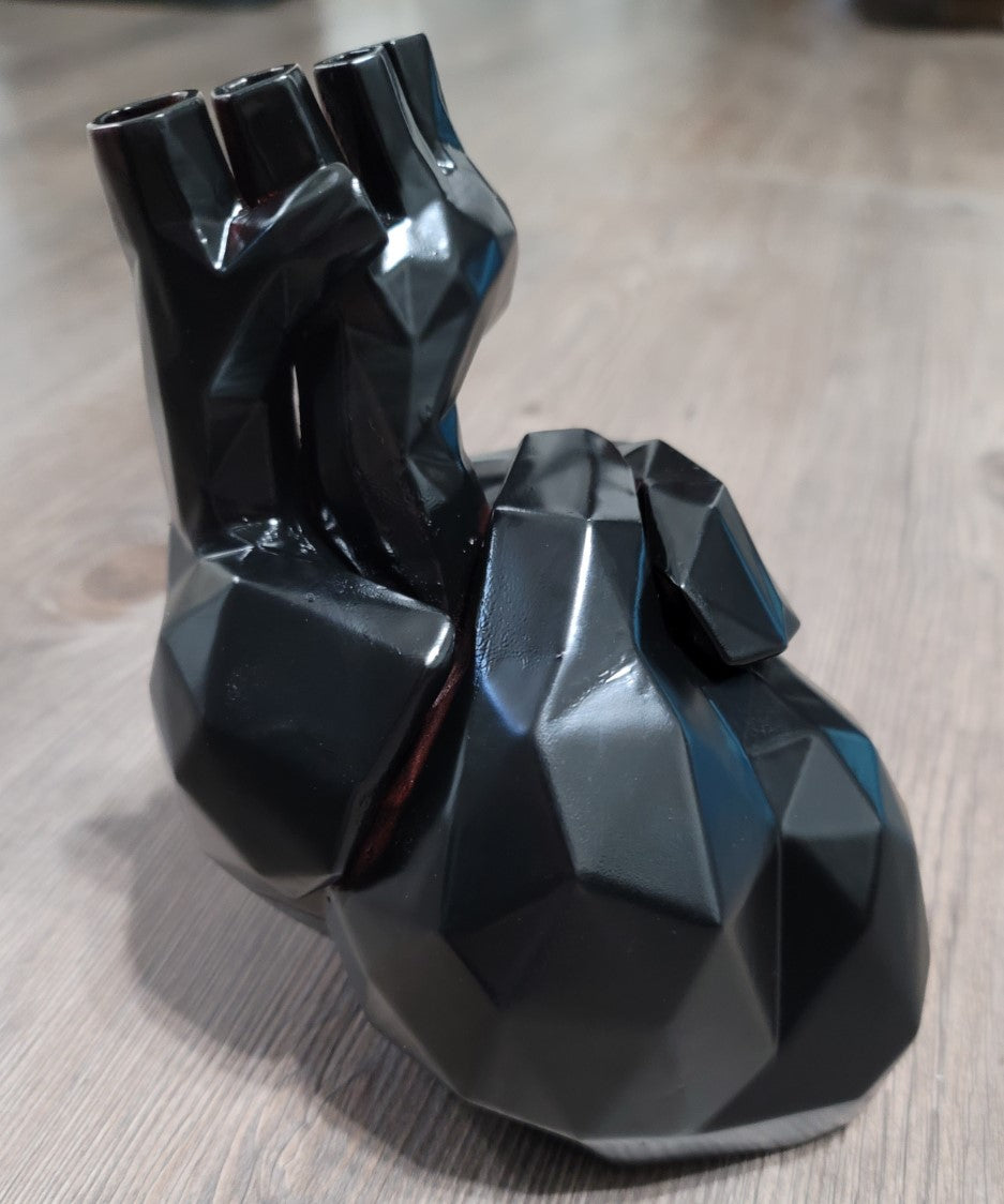 Polygonale Herzvase 15 cm