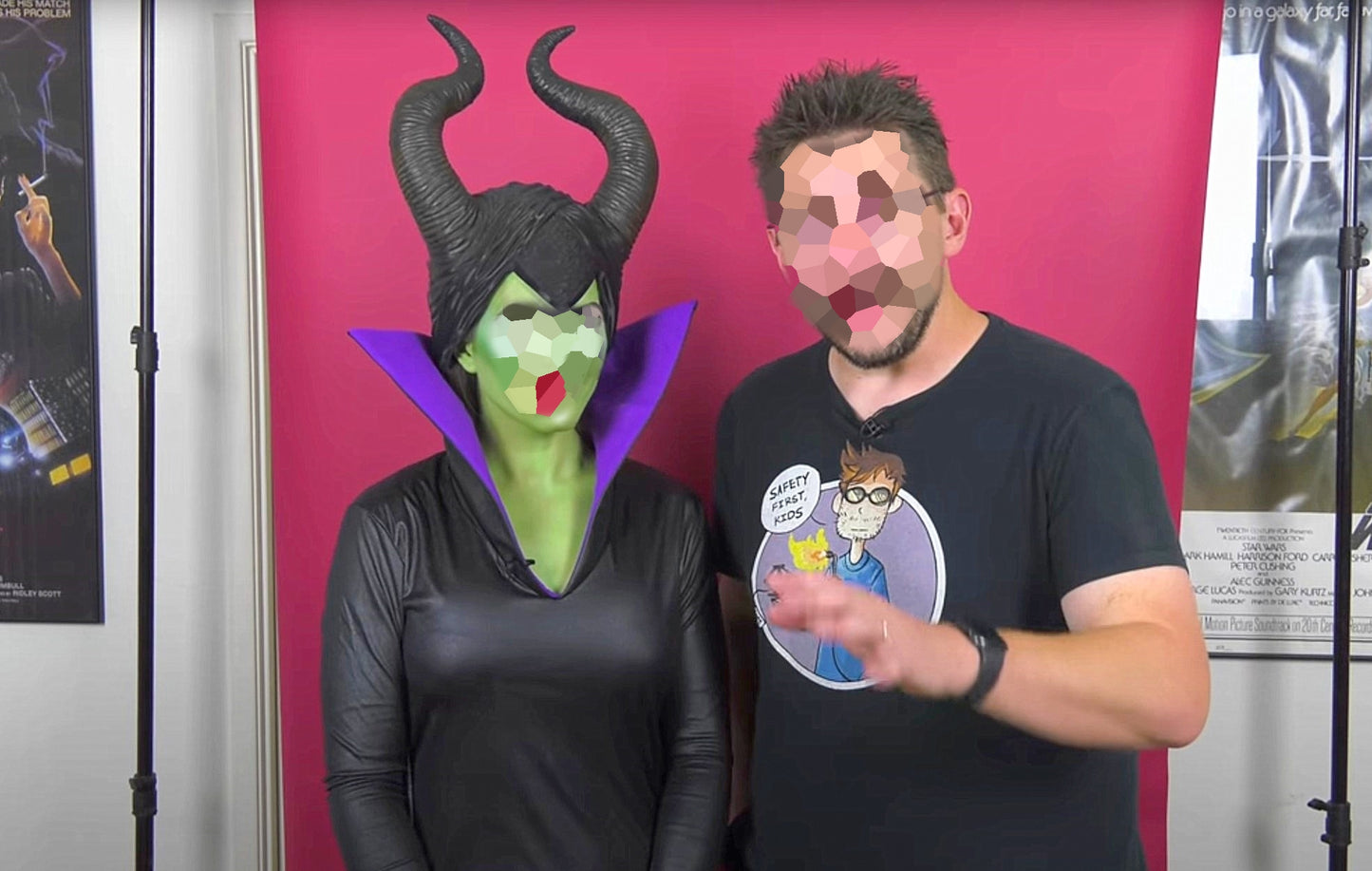 Maleficent Hörnerhelm Kopfschmuck Maske Maleficent