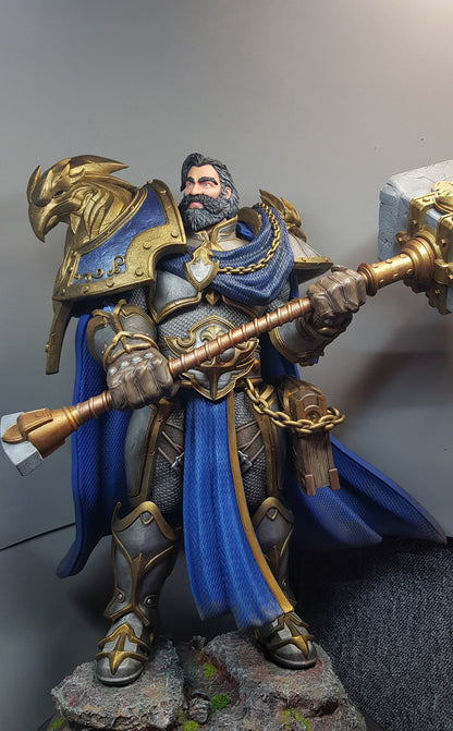 World of Warcraft WOW Uther Lightbringer Bemalte Figur 25 CM