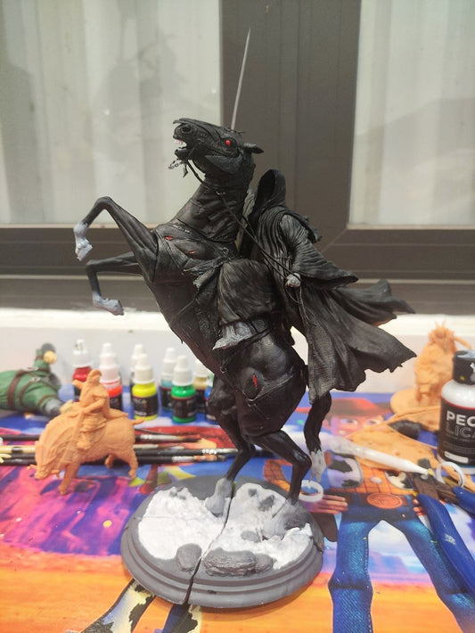 Nazgul auf Pferd Herr der Ringe Bemalte Figur 20 cm Lotr (Groß)