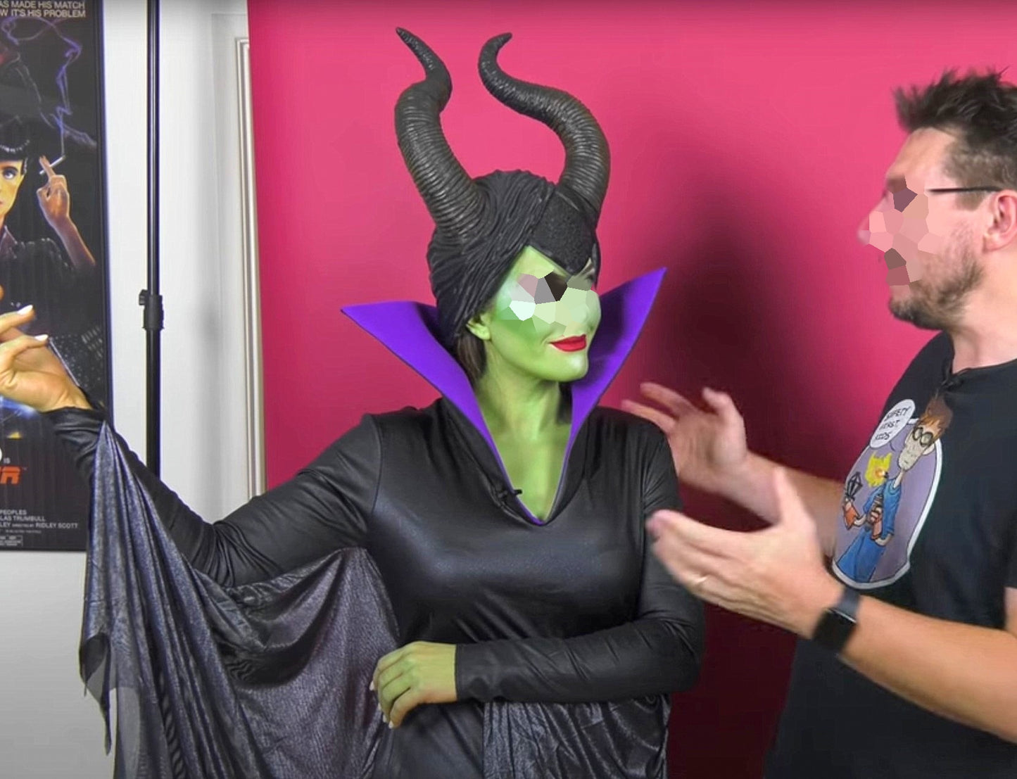Maleficent Hörnerhelm Kopfschmuck Maske Maleficent