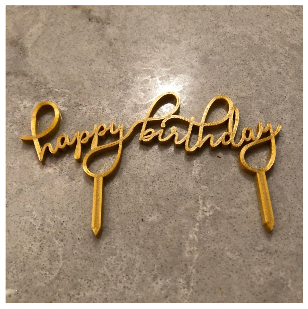 Wiederverwendbarer Happy Birthday Kuchenaufsatz Kuchentopper