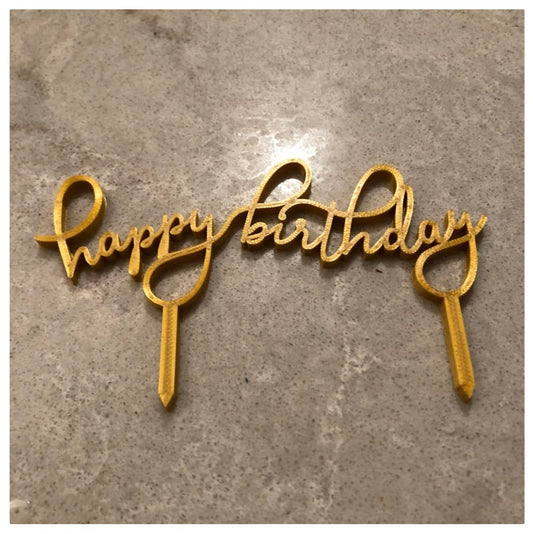 Wiederverwendbarer Happy Birthday Kuchenaufsatz Kuchentopper