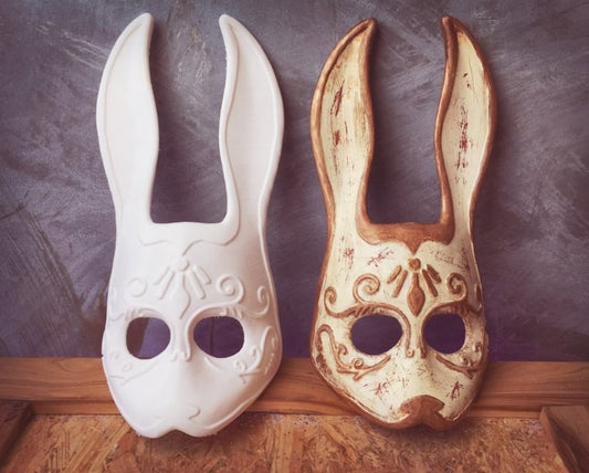 Cadılar Bayramı Giyilebilir Cadı Maskesi Halloween Maske Tavşan Cadı Maskesi