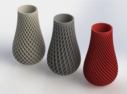 Lloret De Mar Lux Vase Baklava-Muster Grau 17cm (1 STÜCK)