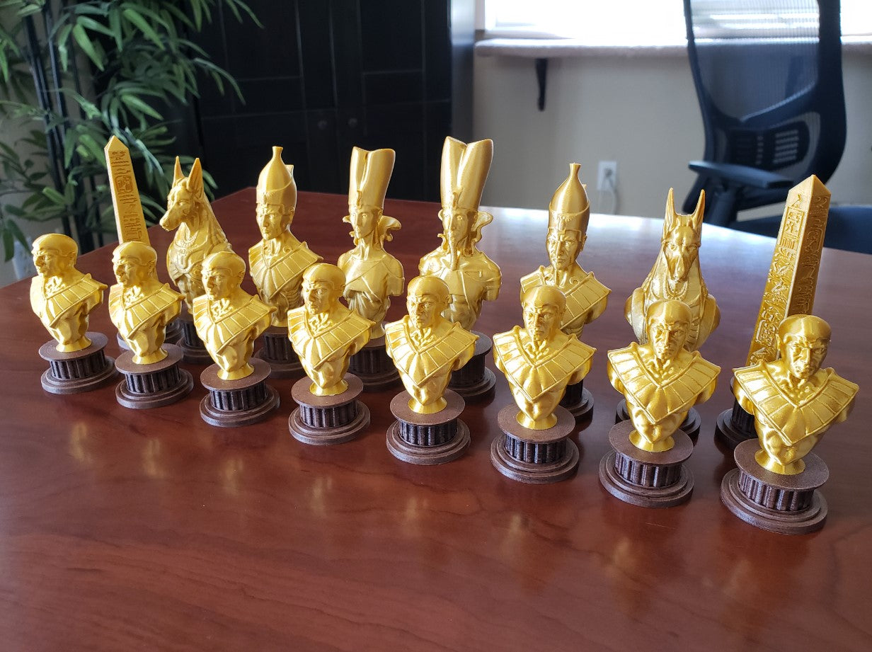 Antikes Ägyptisches Schachfiguren-Set