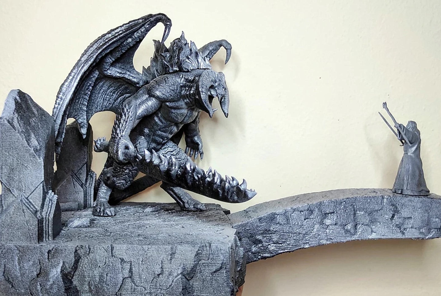Balrog und Gandalf Kämpfen Figur 20 cm Herr der Ringe HdR (Große Größe)