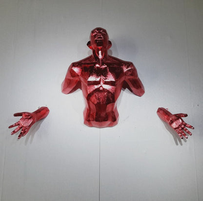 Moderne Adam Wanddekoration Skulptur Engel Mann Wand (Giga Riesenformat)