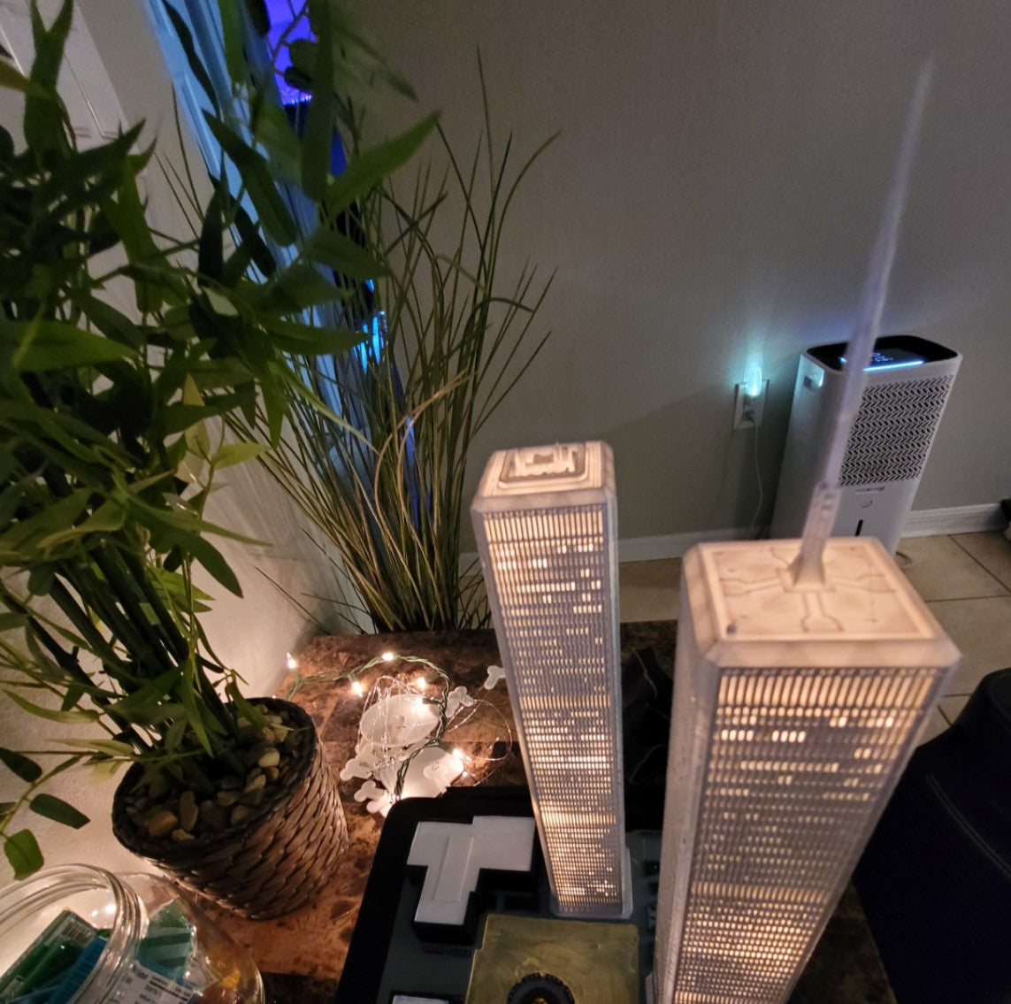 Ikiz Kuleler Twin Towers Beleuchtetes Miniaturmodell NYC Riesenformat (2 Türme)