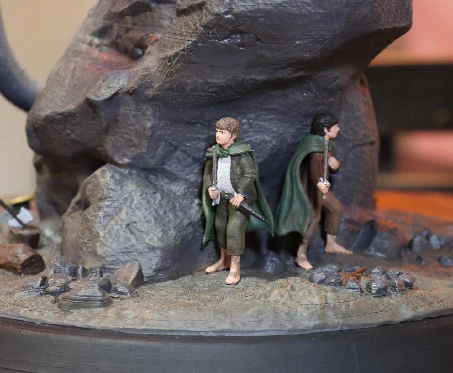 Nazgûl, Frodo und Sam Herr der Ringe LotR Bemalte Figur 30 cm (Riesengröße)