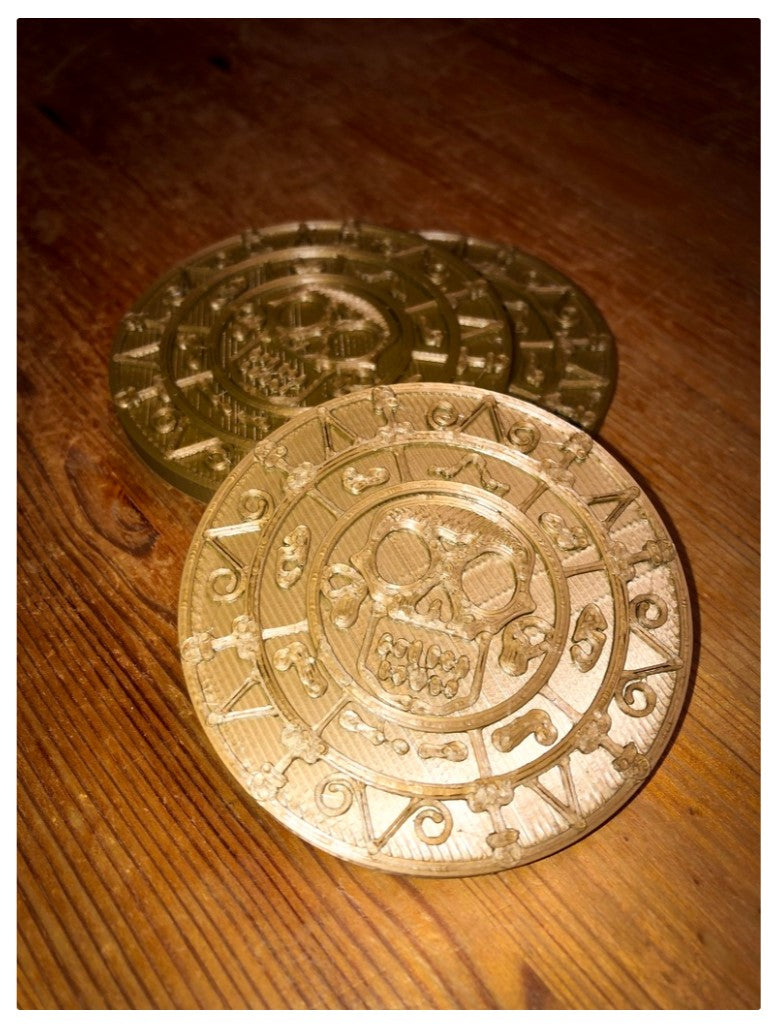 Aztec Goldene Piraten der Karibik doppelseitig 2 Stück