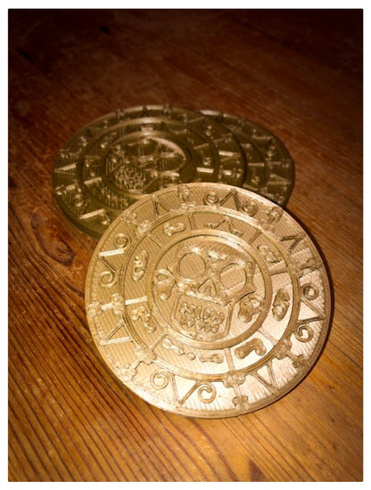 Aztec Goldene Piraten der Karibik doppelseitig 2 Stück
