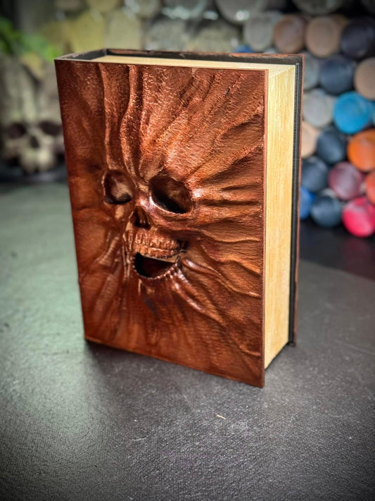 Schädel-Skelett-Buchschatulle
