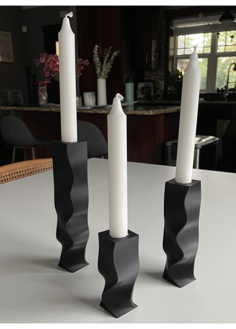Wave Dekorative Kerzenhalter (3er Set)