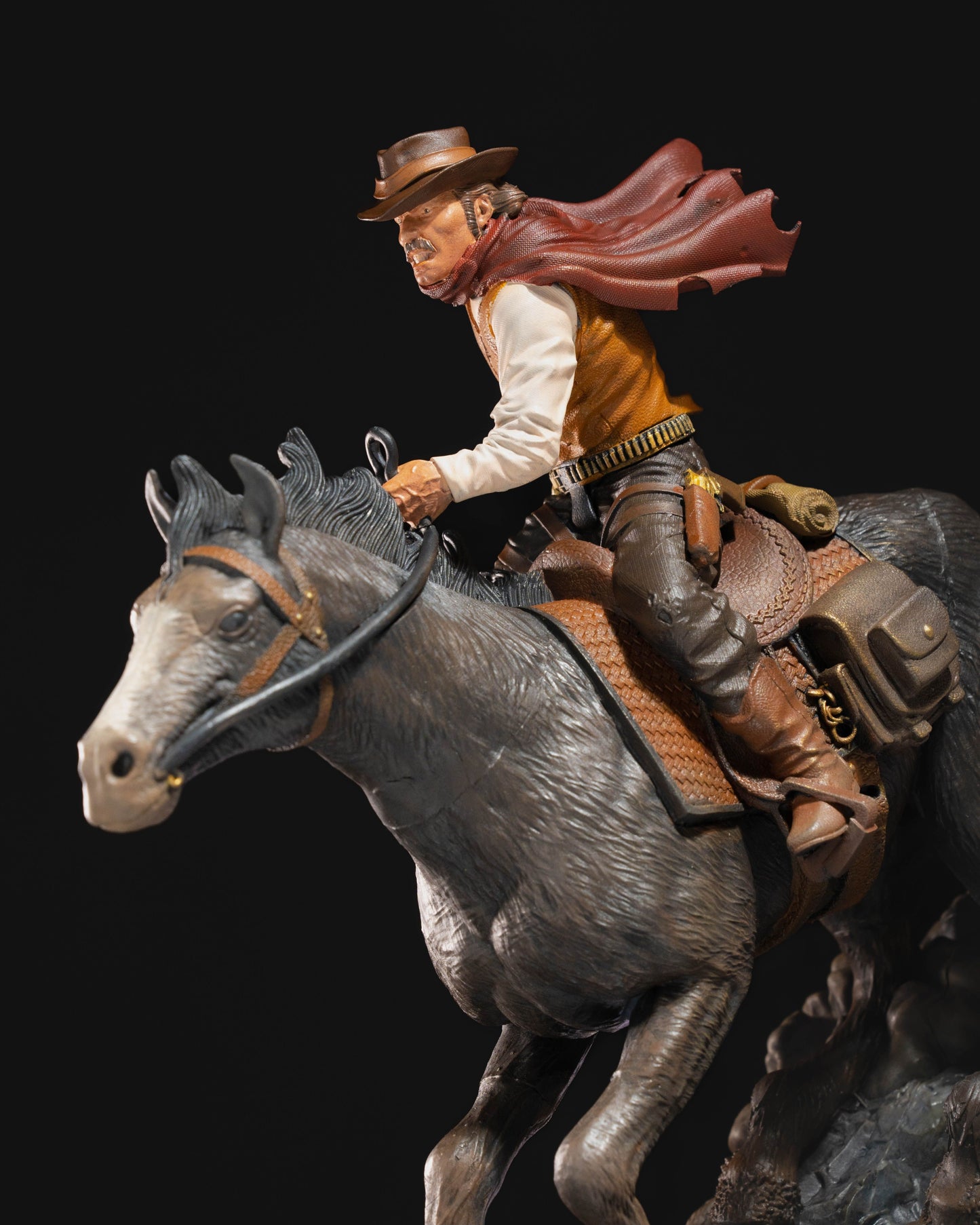 Bewaffnete Cowboy Figur 25 cm Groß