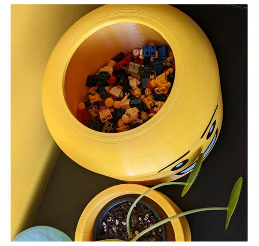 Lego-Kopf-Blumentopf