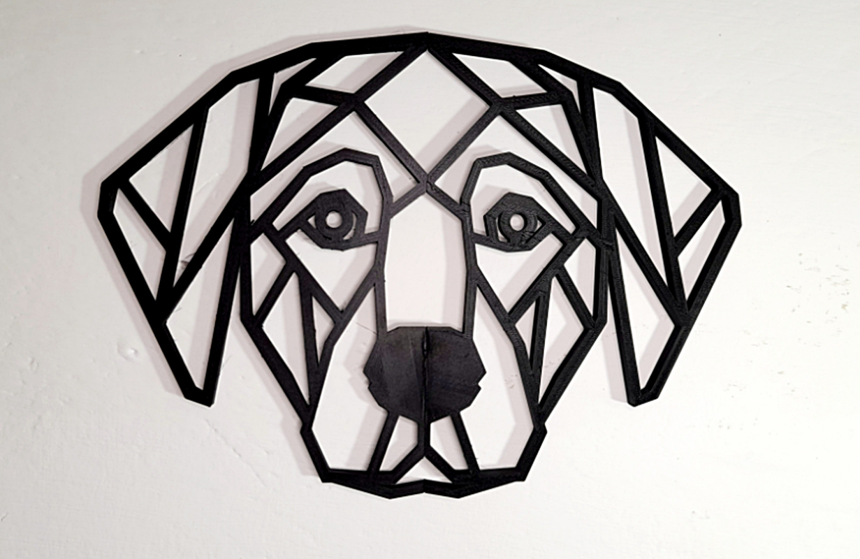 Hundegesicht Wanddeko 30 cm