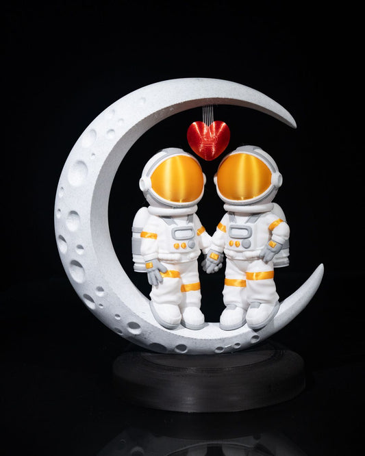 Astronaut and Moon Figurative Desktop Decor