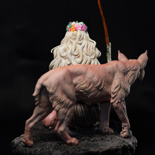 Schöne griechische Göttin bemalte Figur 15CM