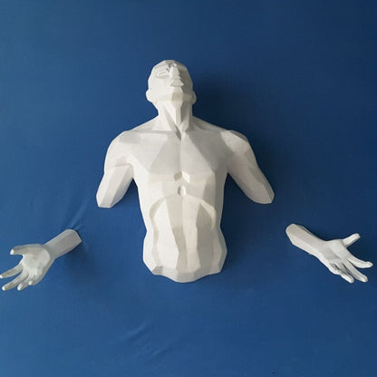 Moderne Adam Wanddekoration Skulptur Engel Mann Wand (Giga Riesenformat)