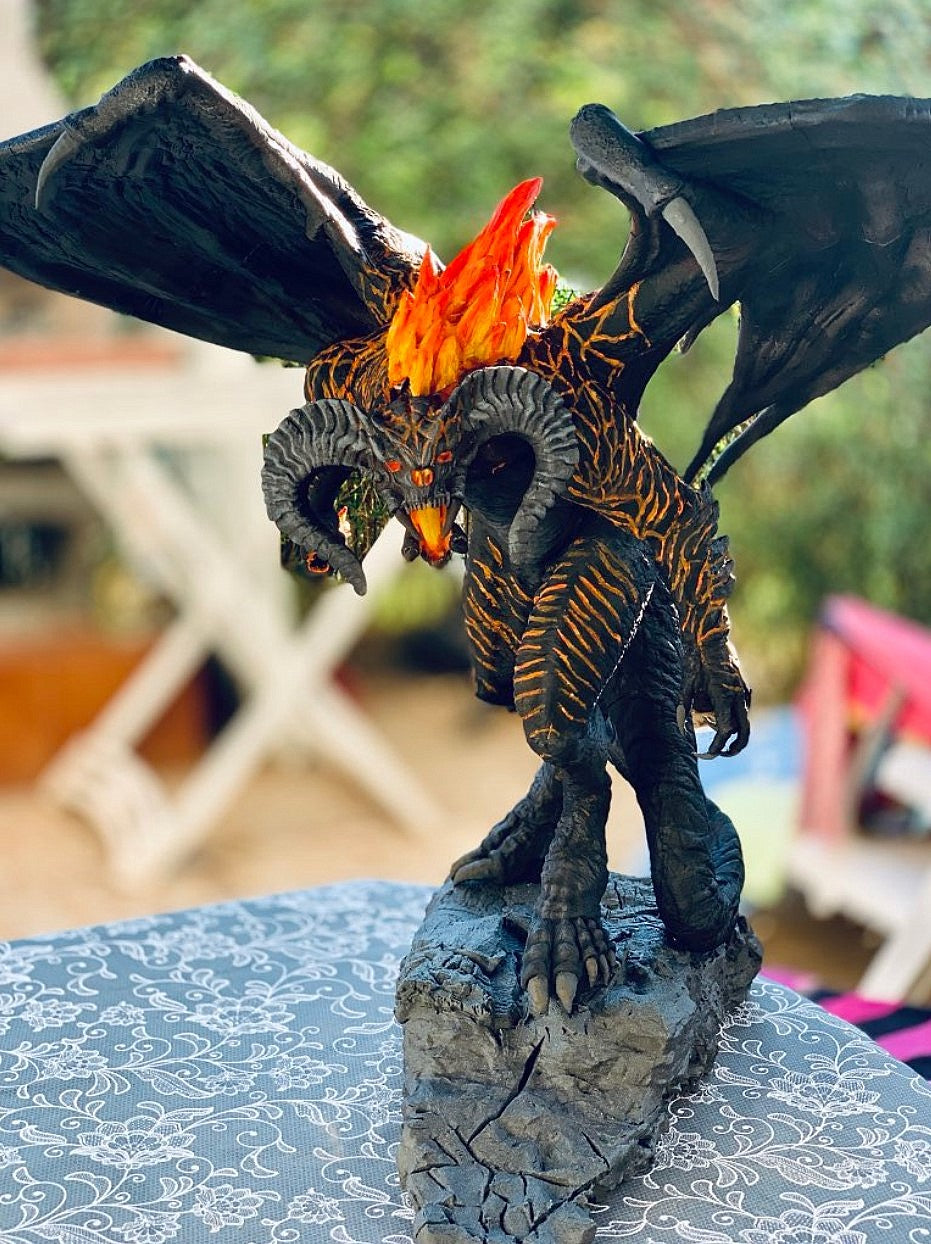 Balrog Hoher Dämon Bemalte Figur 30 cm Herr der Ringe Lotr (Riesig)