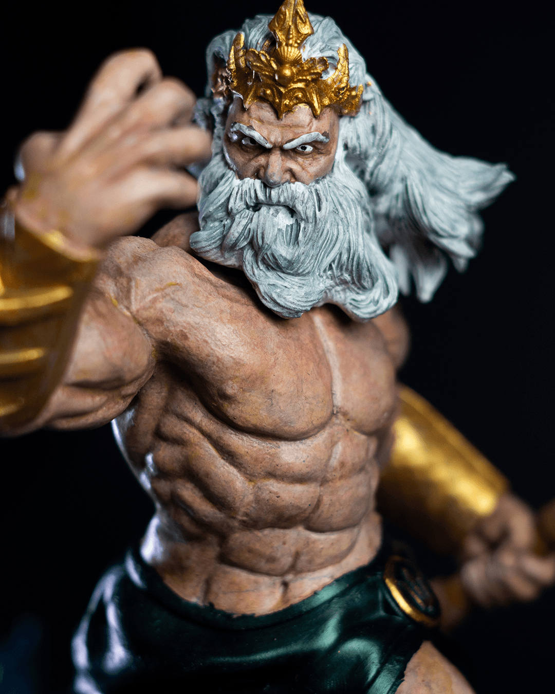 Griechischer Meeresgott Poseidon 25 cm große Figur