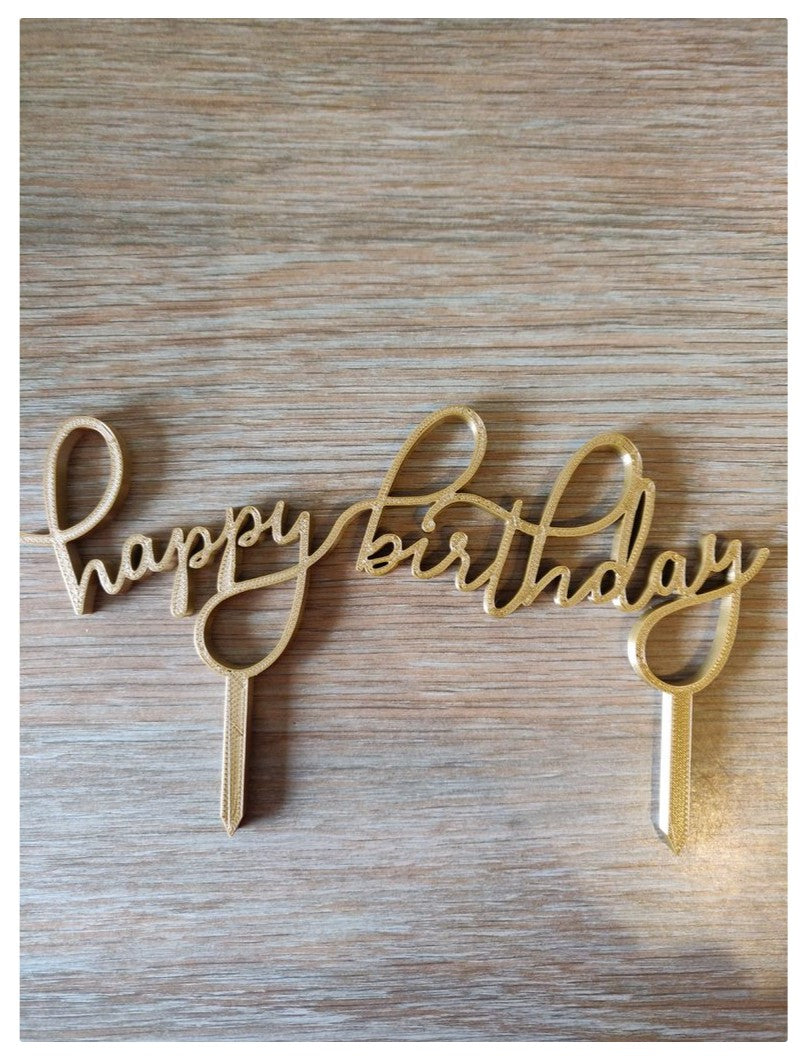 Wiederverwendbarer Happy Birthday Kuchenaufsatz Kuchentopper